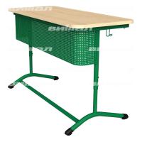 Стол ученический 2-местный регулируемый «Сигма» на круглой трубе в Воронеже