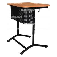 Стол ученический 1-местный регулируемый «Сигма» на круглой трубе в Воронеже