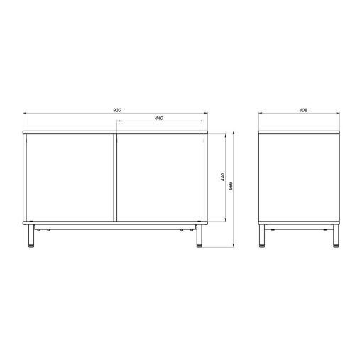 Шкаф-стеллаж модульный «Рио» 2х1 в Воронеже